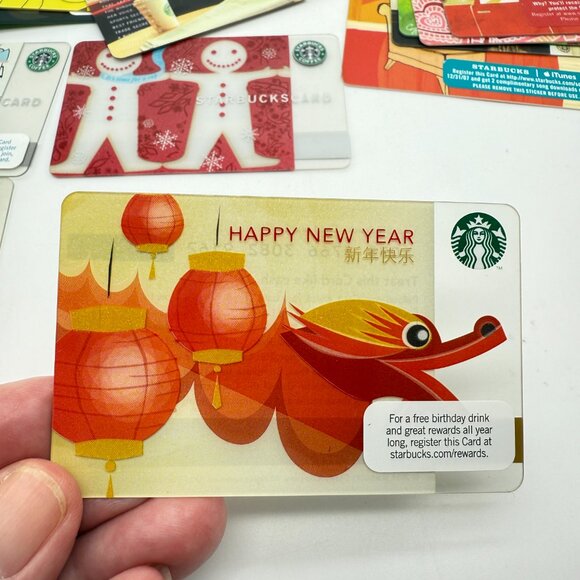 Lot of 28 Starbucks Cards 2004 to 2012 Dragon Love Birds McCartney – Mint - Picture 2 of 11